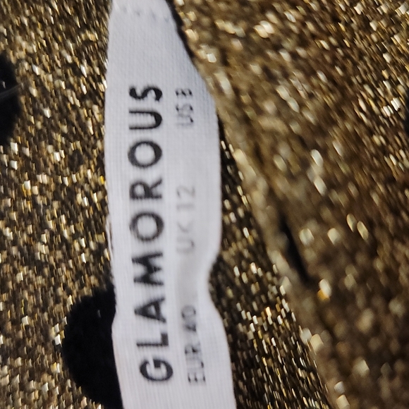 Glamorous Black and Gold Dress - Picture 4 of 5